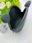 OEM Soft Silicone Toys Reusable Bags Black Cartoon Bear Shape