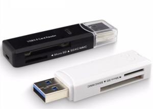 China High Speed USB 3.0 Portable Card Reader White / Black For SD Card / Micro SDHC factory