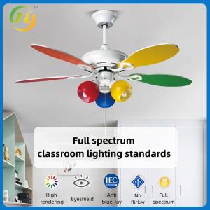 China SENKAI Modern Color Fan Blade Remote Control Led Ceiling Light Living Room Ceiling Fan With Light factory