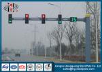 Hot Dip Galvanized Traffic Light Pole , Single Arm Traffic Signal Pole