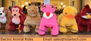 China Plush Animals Motorized Electric Animal Battery Toy Plush Toy Rides On Animals for Sales factory