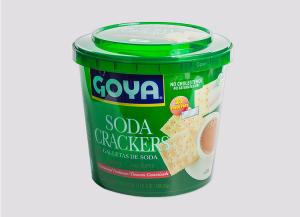 China Round Plastic crackers Iml Plastic Containers with Lid , In Mold Labeling factory