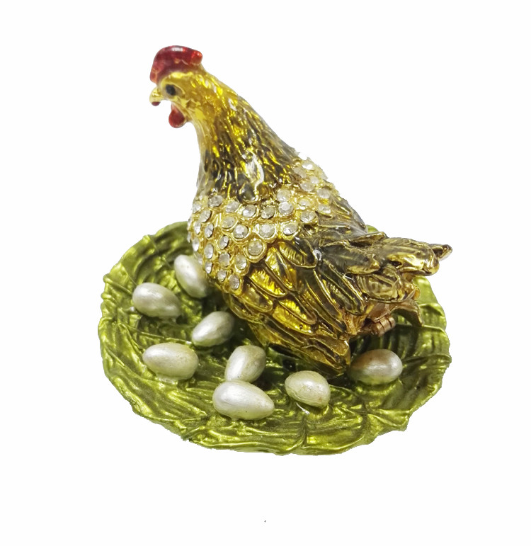 wholesale trinket box animal jewelry boxes hen animal jewelry box