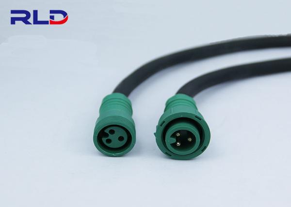 3 Pins Waterproof Cable Connector Outdoor Led Lighting Male Female Connector
