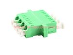SM 9/125 um Fiber Optic Adapter LC / APC , Optical Fibre Adapter Green Quad 4