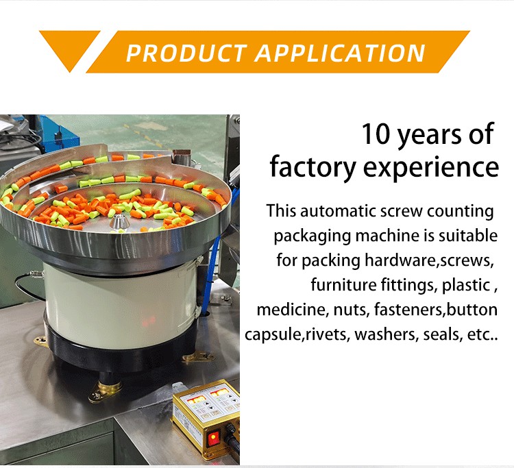 Vibrating Bowl Counting Vertical Packing Machine Automatic For Injection Parts