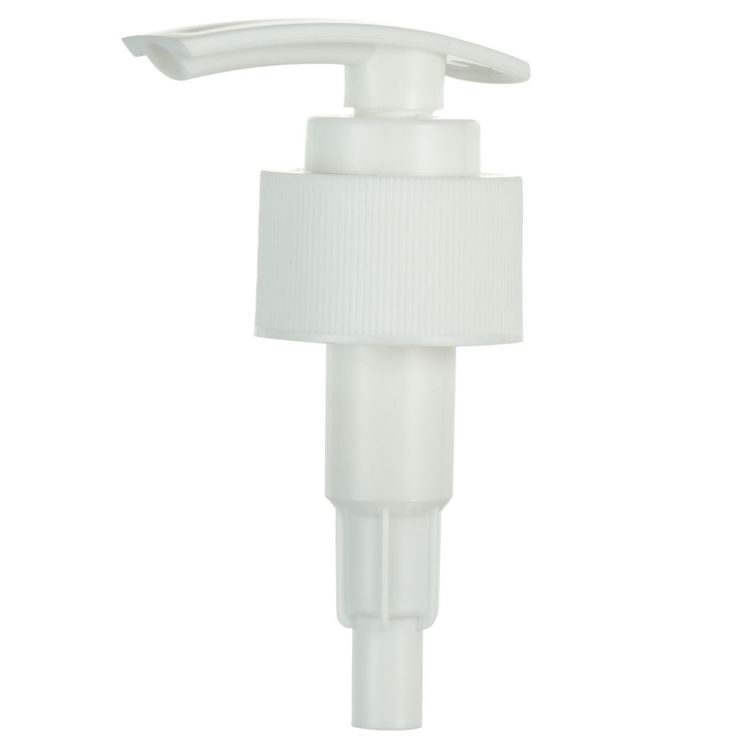 28/410 Plastic Ribbed Closure Lotion Pump in White