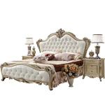180x200CM High End Hotel Living Room Bed Antique Classical Bedroom Set
