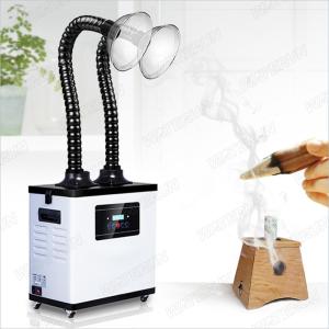 China Beauty Salon Portable Fume Extractor 2 Plastic Arms Four Layer Filter factory