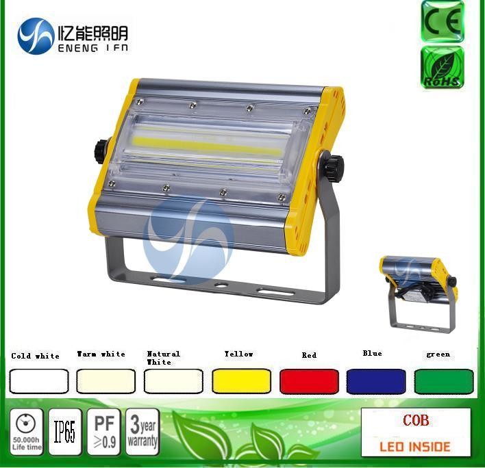 high quality IP65 20W led cob flood light Red green green blue yellow led Tunnel Light 120LM/W with Bridgelux AC85-265V