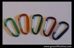 Manufacture flat D-shaped mini carabiner orange/green/red/black/yellow color