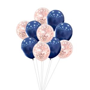 China 10pcs Latex Balloons Mixed 12inch Confetti Chrome Gold Navy Balloons Bachelorette Party Birthday Baby Shower Balloon factory