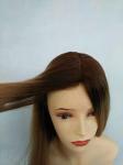 16 Inches Highlight With Dark Root European Human Hair Jewish Wig