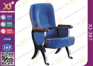 China ABS Writing Pad Aluminum Frame Church Auditorium Chairs 580 Center Distance factory