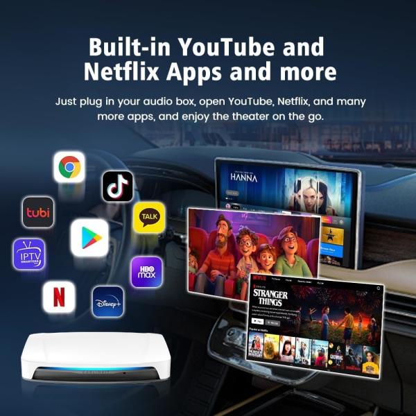 Wireless Adapter Carplay & Android Auto Ai Box Multi Media TBox UHD SDM660 Android 13 8Gb 128Gb Dongle for Netflix