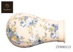 Strong Aging Resistance Pierceful Canvas Wig Head Blue Floral Color