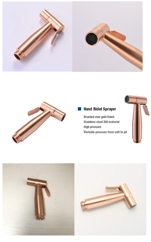 Handheld Stainless Steel Bidet Sprayer Sustainable Design Style For Modern Bathrooms