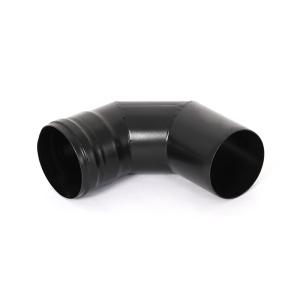 China Rustproof Double Wall Black Stove Pipe Weather Resistant With Locking Band factory