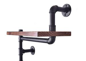 China Diy Casting Industrial Pipe Shelving , 1/2 Malleable Iron Flange Coating Black factory