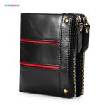 Vintage Style Minibook Men's Wallet with Zipper Closure and Hasp Closure 11.5*10
