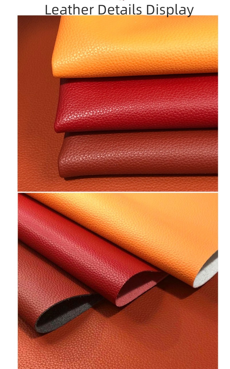 Lychee Pattern Microfiber Leather For Car Seat Artificial Leather Soft 0.8mm