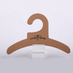 Custom Size Biodegradable Pet Cardboard Hanger Glossy Lamination For Dog Clothes