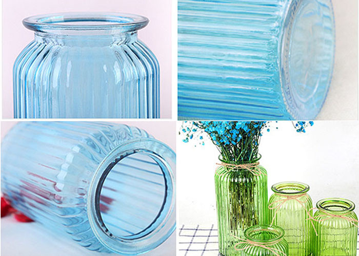 Wedding Decorative Glass Vases / Glass Flower Vases Elegant Feature