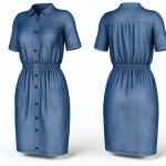 Women Summer Clothing 100 % Cotton Denim Dress