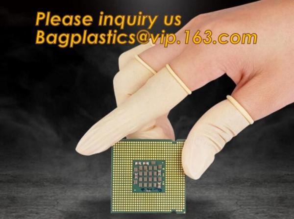China electronic Cleanroom Yellow Latex Finger Cots,Latex finger cot/finger coat/latex free finger cots,ESD silicone finger co factory