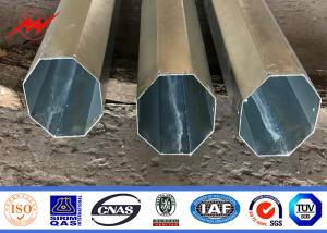 China 14m Galvanized Steel Utility Pole For 33kv Power Transmission Tower factory