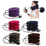Comfortable Heated Neck Massager Inflatable Collar Suede Material For Neck Pain