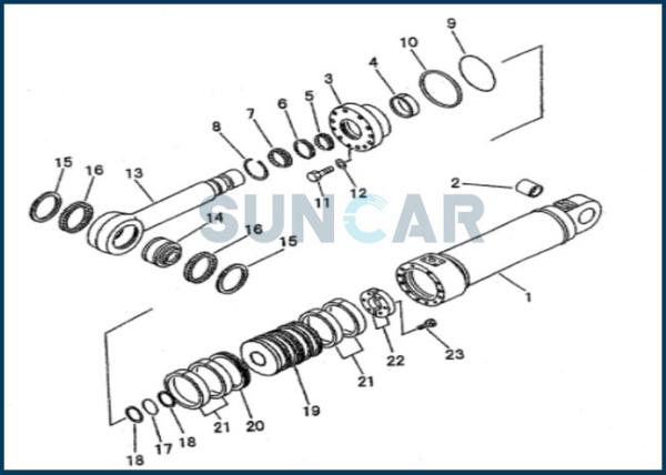 707-99-85300 7079985300 Tilt Cylinder Service Kit For KOMATSU WA900-3