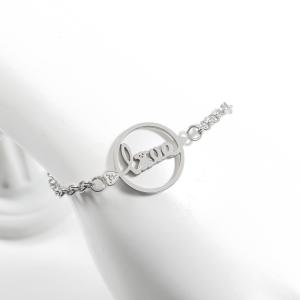 China Fashion Silver Plated Stainless Steel Bangle Bracelet For Ladies factory
