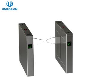 China Double Leaf Electric Baffle Swing Barrier Turnstile With RFID Reader factory