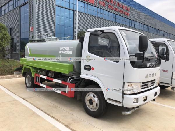 Dongfeng 5000liters Water Bowser Truck Sprinkler Spraying Water Delivery Tank