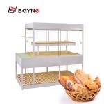 Tempered Glass Commercial Central Island Bread Cabinet For Coffee Shop