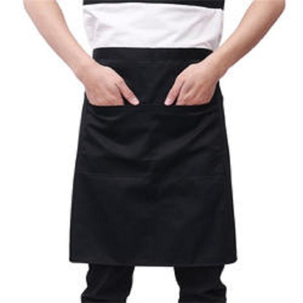Waterproof Bartender Cotton Kitchen Bar Bistro Logo Waitress Short Waiter Waist