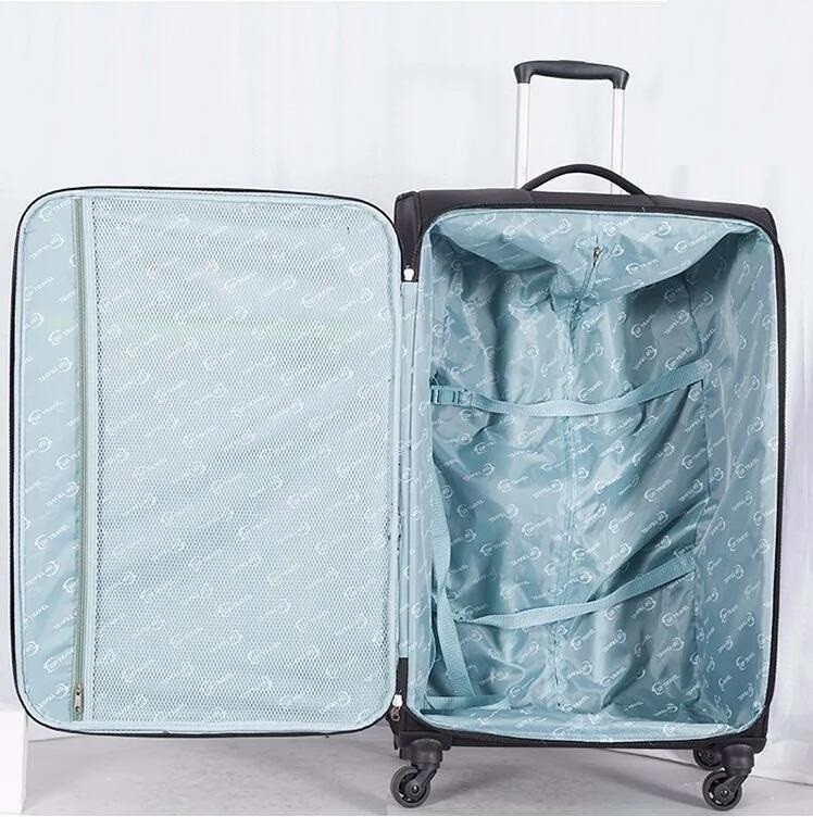 Lightweight 3 Pcs 50x30x77cm ODM Soft Trolley Luggage