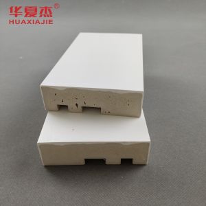 Wood Grain Color WPC Door Frame Square Rectangle Shape White Cape Flat Casing
