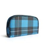 Custom Blue Small Cosmetic Bags , Travel Makeup Bag With Brush Compartment