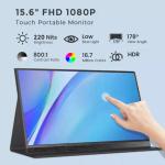 60Hz 15.6 Inch Touchscreen Monitor With High Contrast Ratio 1000 1 Typ. And