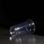 Stackable Clear PET Plastic Cups 30oz With Custom Logo 50 Count