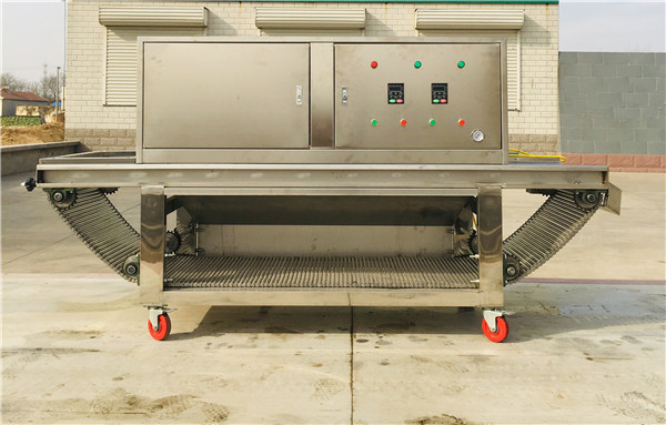 China chain garlic peeling machine, garlic peeler, big garlic peeling machine factory