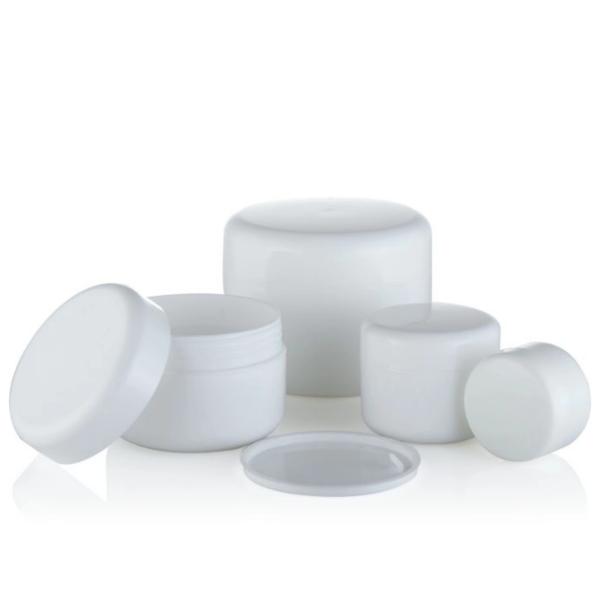 White Body 250ml PP Jars for Cream capacity Industrial Cosmetic Plastic Cap