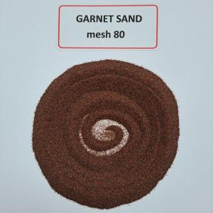 China waterjet cutting Abrasive medium Almandine rock Garnet sand mesh 80 HS code 25132000 factory