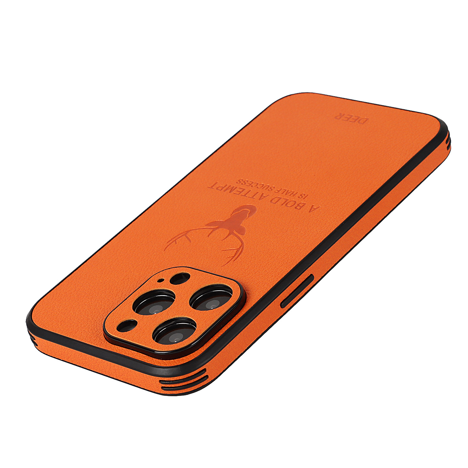 Deer Pattern Leather TPU Mobile Phone Case for iPhone 15 Pro Max 14 Pro Camera Lens Protection