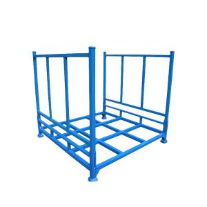 China Heavy Duty Warehouse Detachable Metal Steel Stacking Folding Fabric Stillage Rack factory