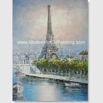 Impression Paris Oil Painting Paris Street Stretching Frame One Panel Office