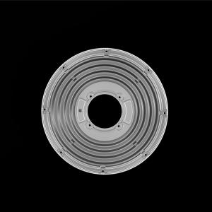 China 206mm Diameter Round Module Lens for High Bay Light UFO Lens 90 Degree φ206mm PC LED Lens factory