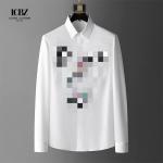 Customized Logo Cotton Men's Fancy Shirt for Western Print Collar Casual Long